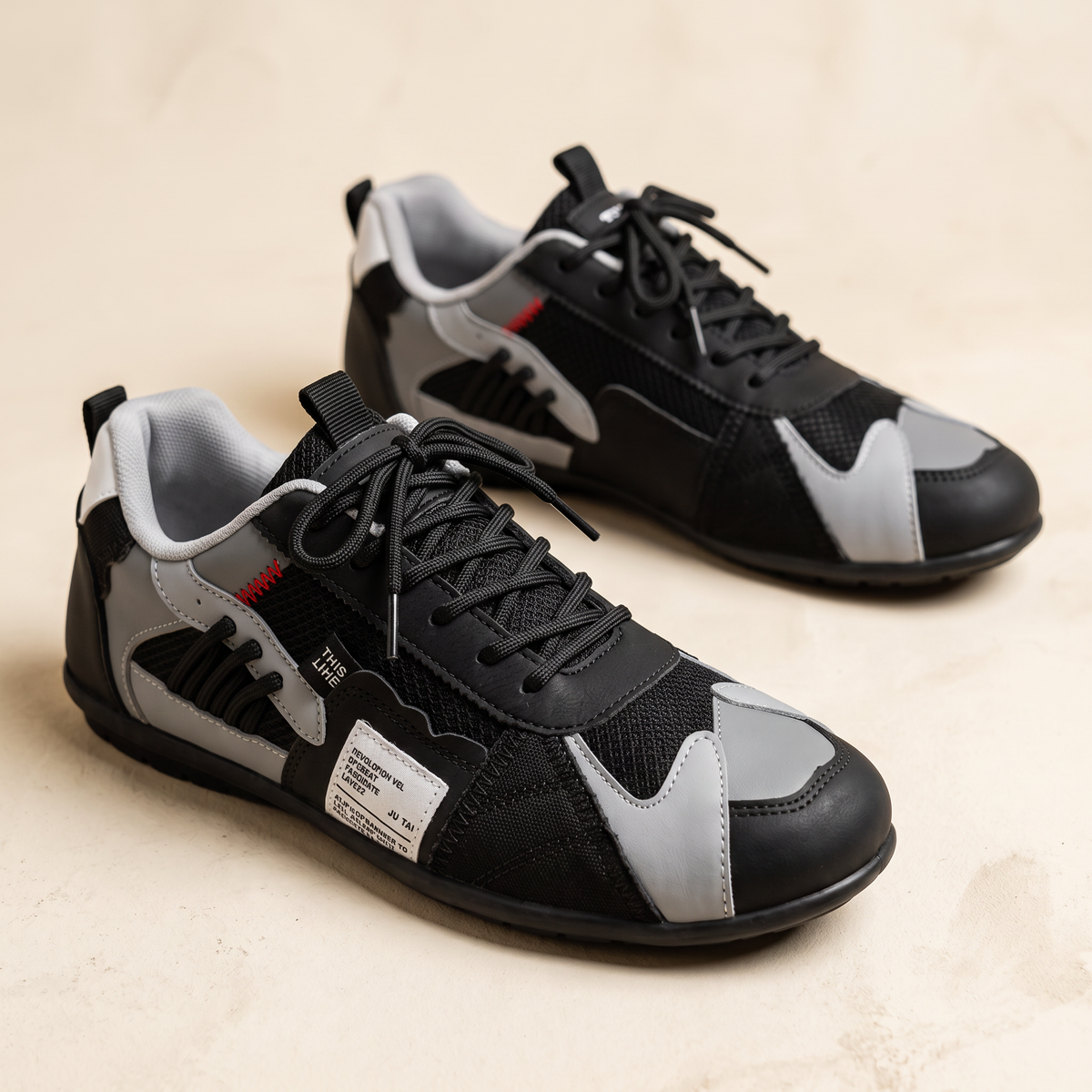 Mateo™ | Zapatillas Retro Gris y Negro