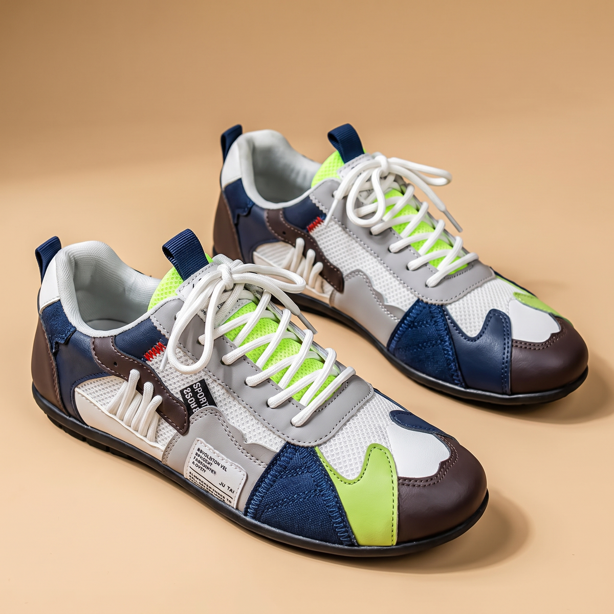 Mateo™ | Zapatillas Retro Azul y Blanco