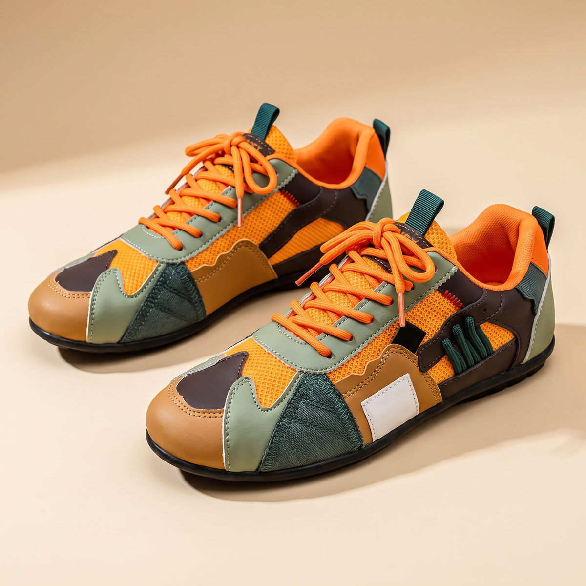 Mateo™ | Zapatillas Retro Verde y Naranja