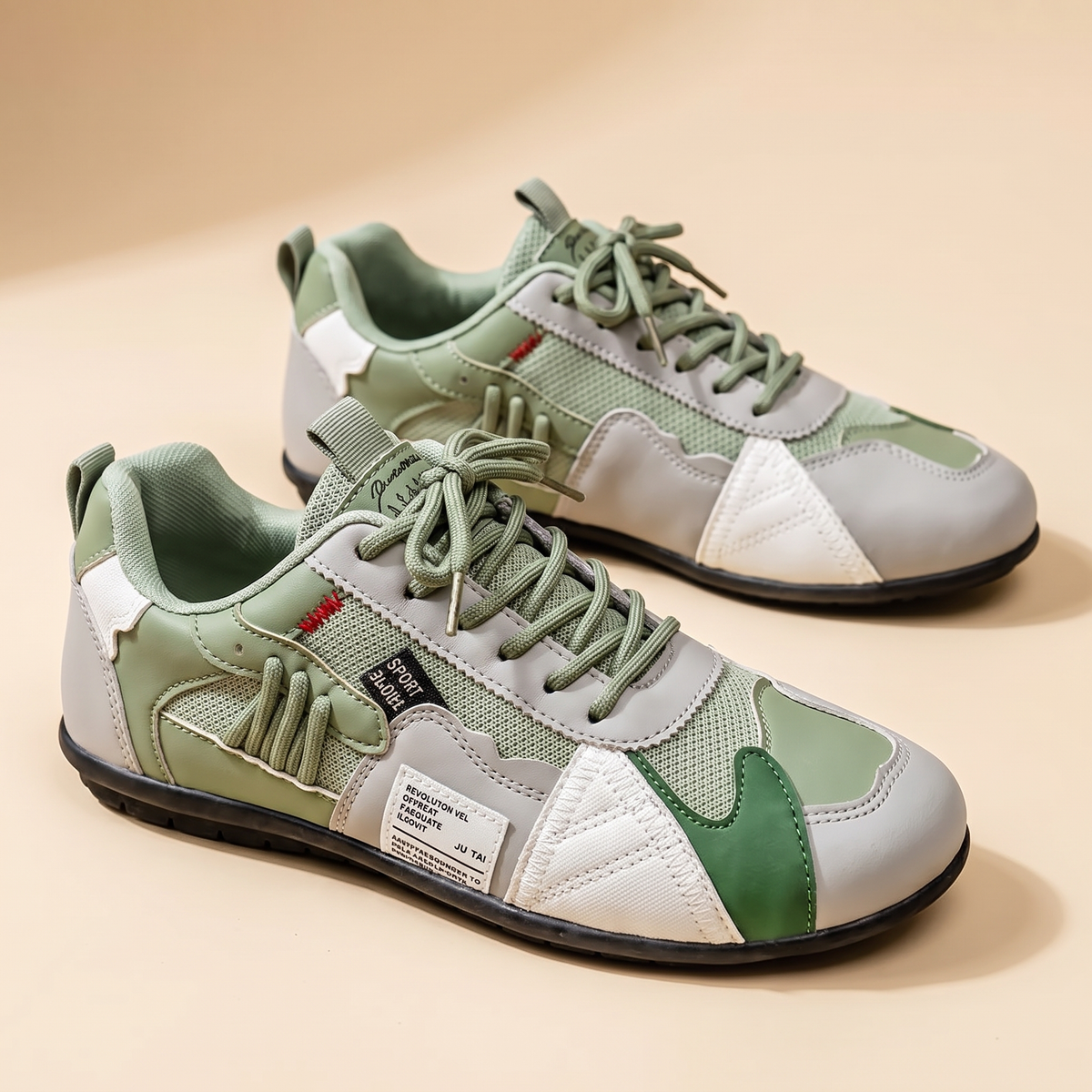 Mateo™ | Zapatillas Retro Blanco y Verde