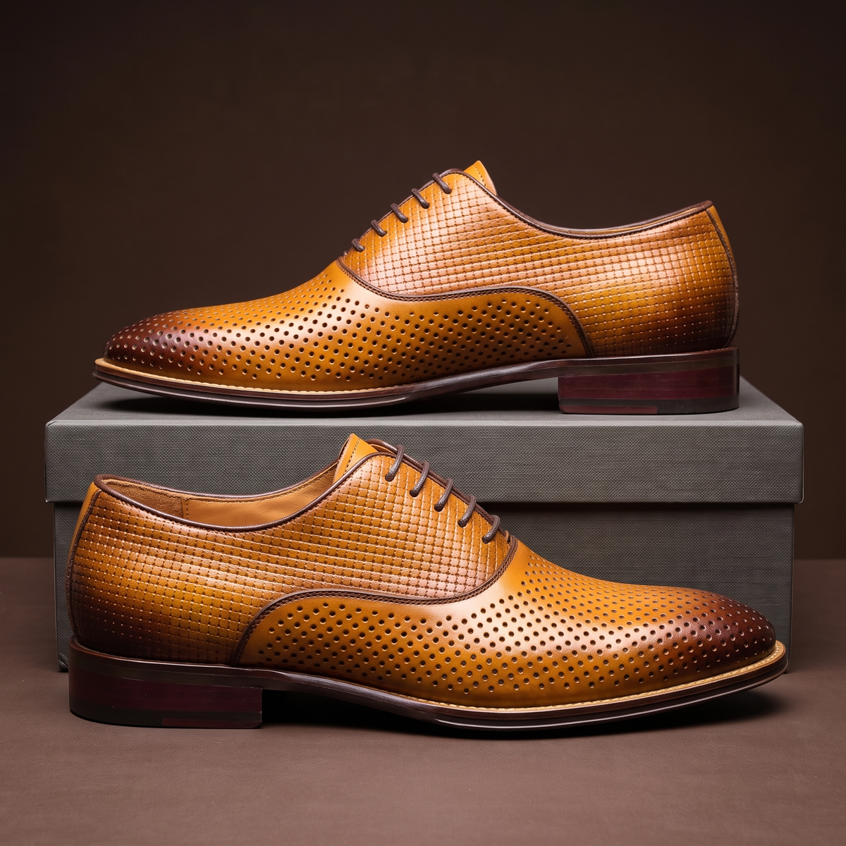 Simón™ Oxford de Cuero - Marrón