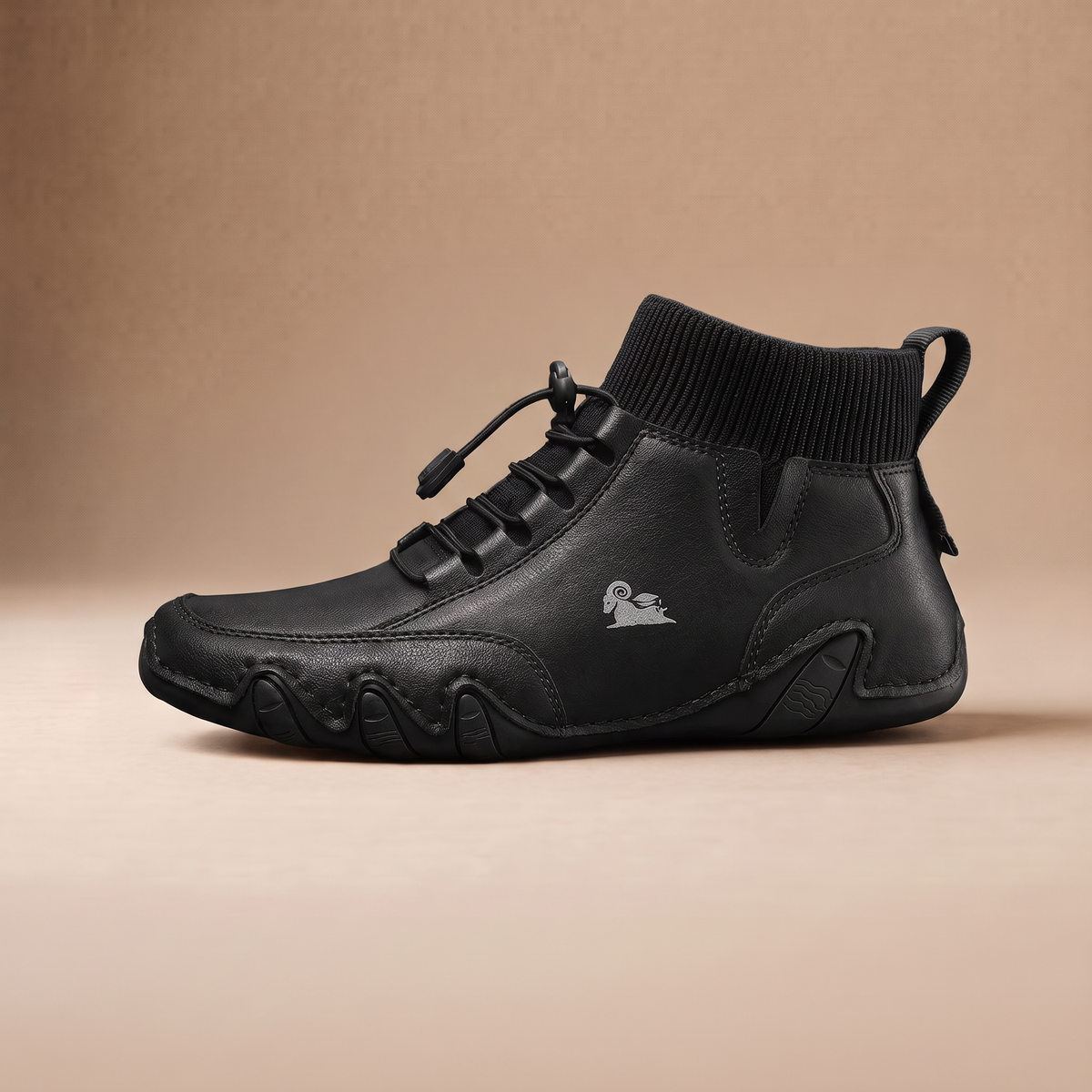 Darío™ Botines de Cuero - Negro