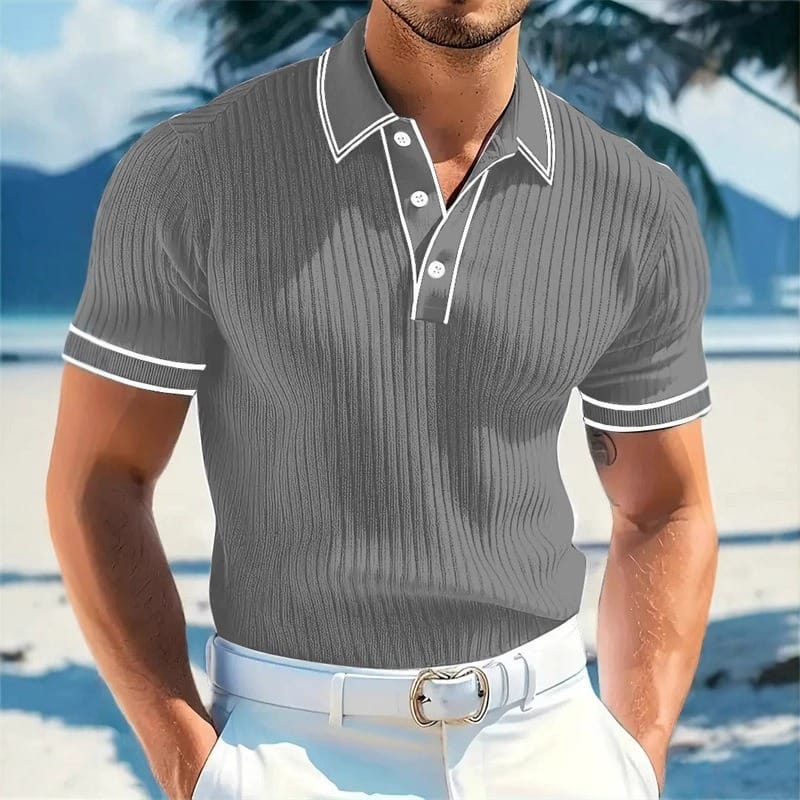 Adrián™ Polo Casual - Azul Claro