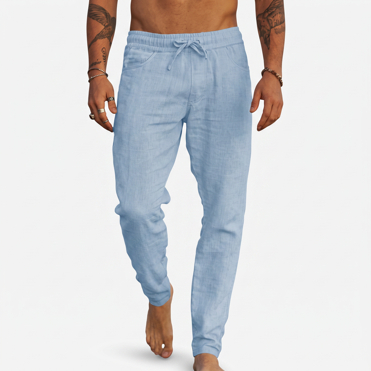 Hugo™ Pantalón de Lino - Celeste
