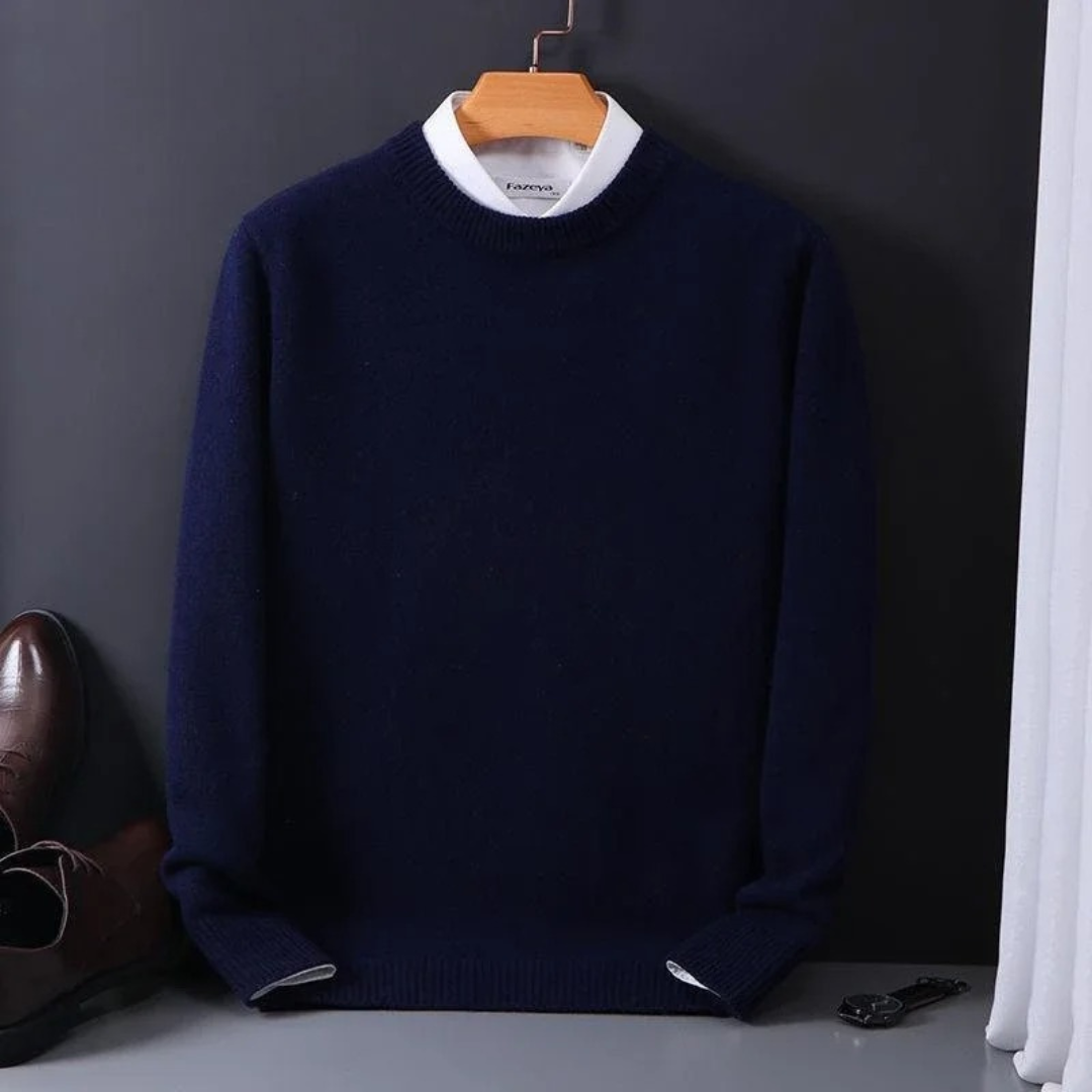 Emilio™ Jersey de Cachemira - Azul Navy