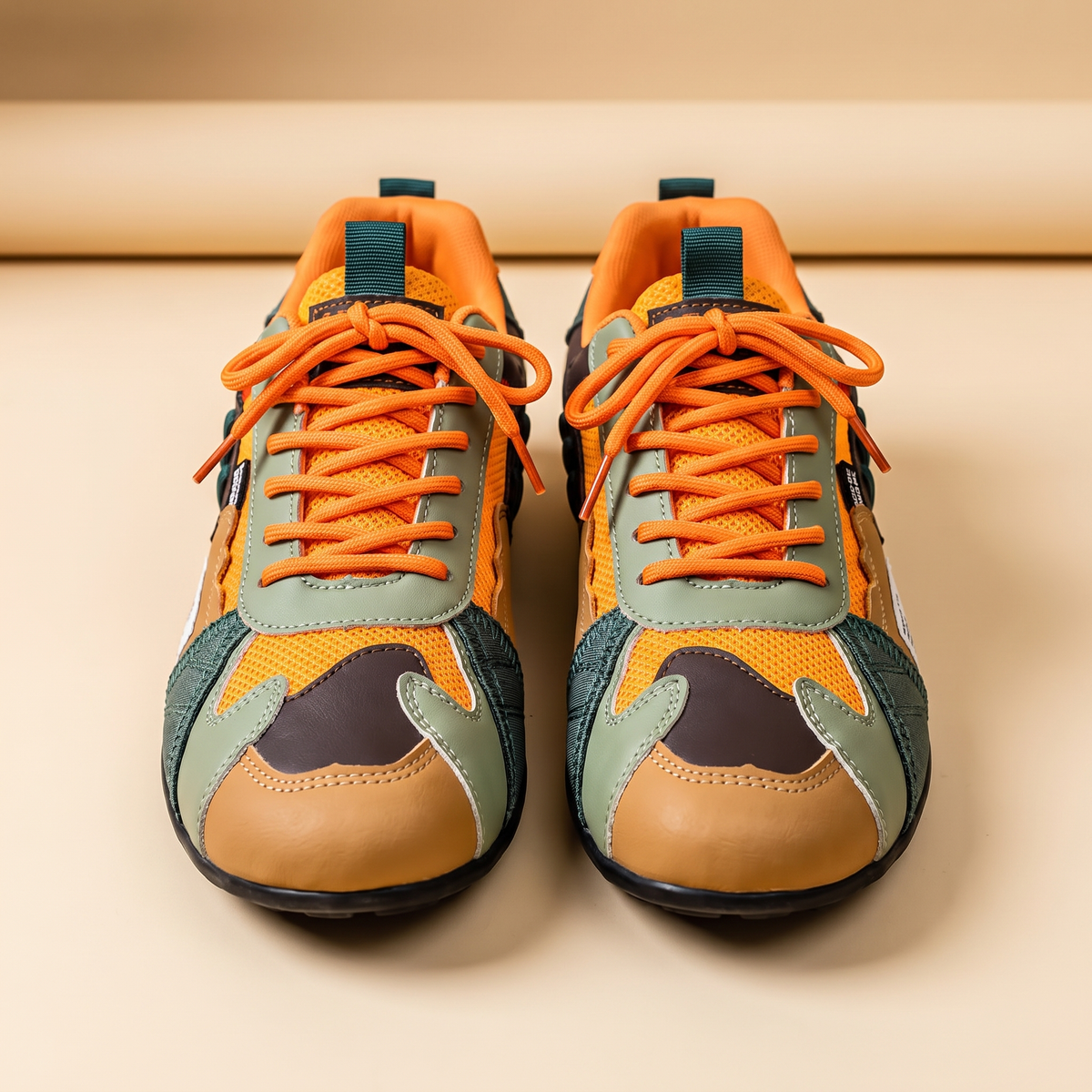 Mateo™ | Zapatillas Retro Verde y Naranja
