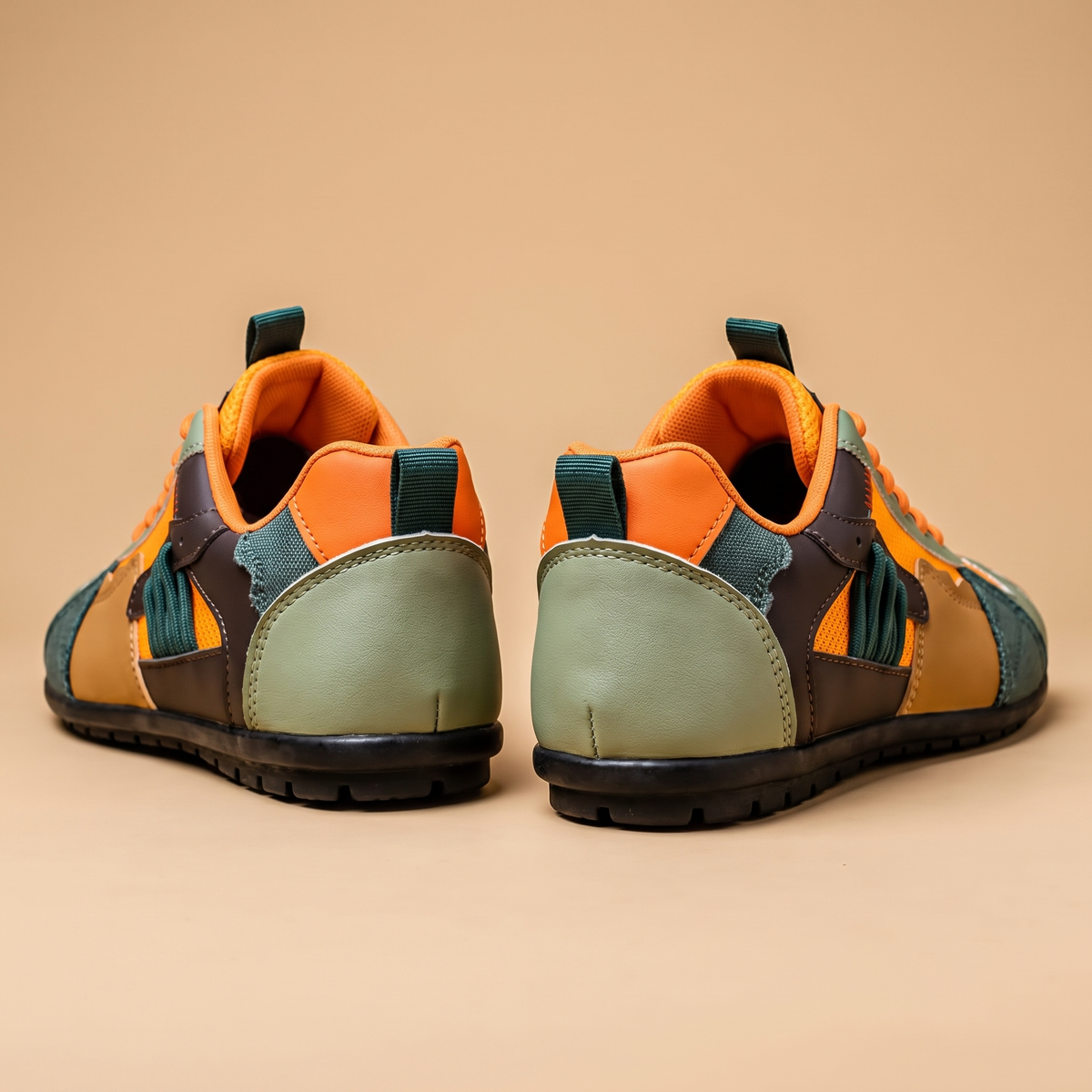 Mateo™ | Zapatillas Retro Verde y Naranja