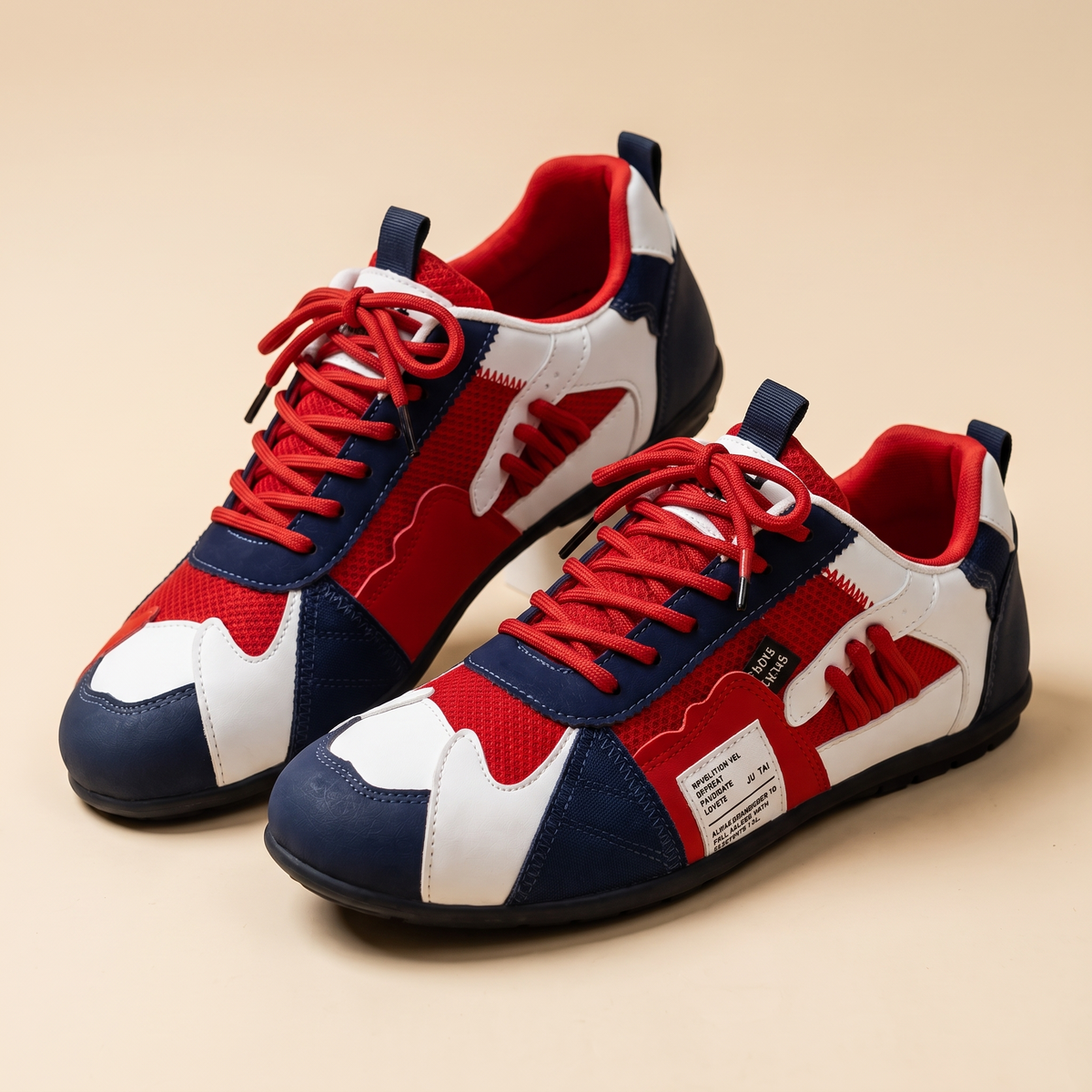 Mateo™ | Zapatillas Retro Blanco y Rojo