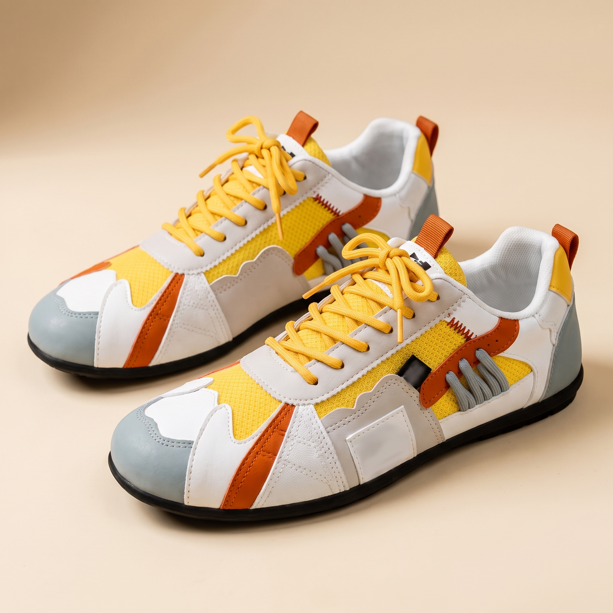 Mateo™ | Zapatillas Retro Blanco y Amarillo