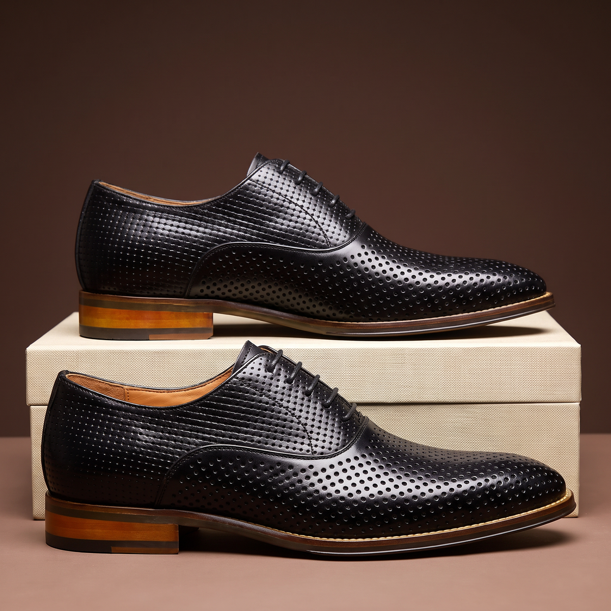 Simón™ Oxford de Cuero - Negro