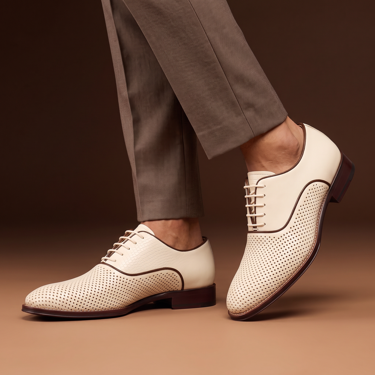 Simón™ Oxford de Cuero - Beige