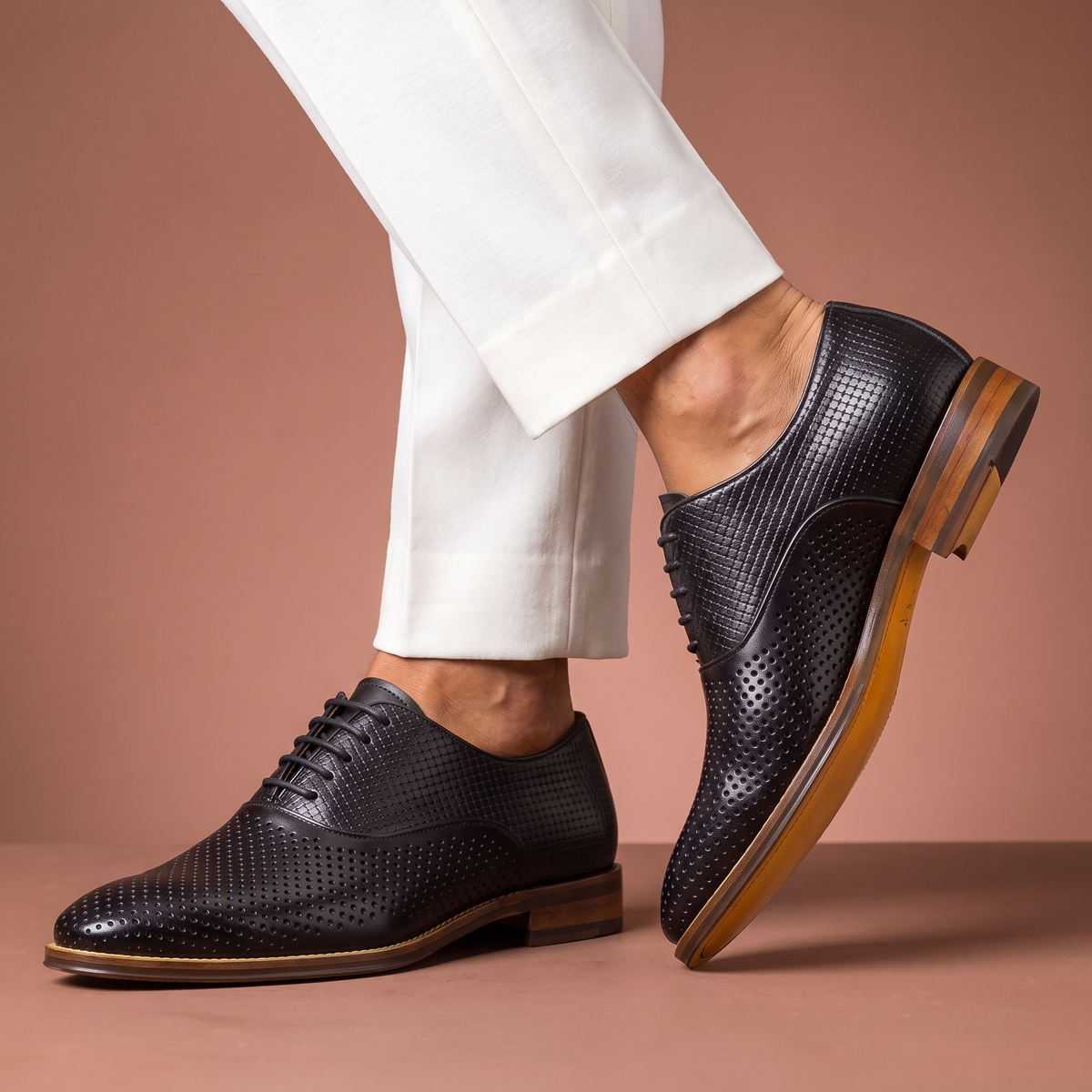 Simón™ Oxford de Cuero - Negro