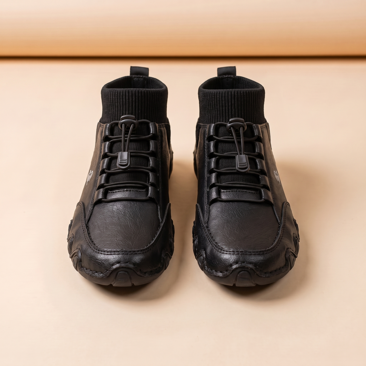 Darío™ Botines de Cuero - Negro