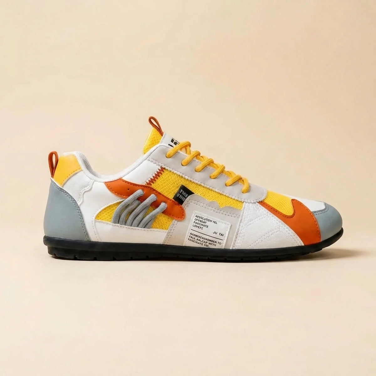 Mateo™ | Zapatillas Retro Blanco y Amarillo