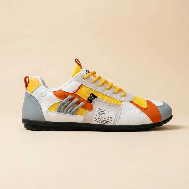 Mateo™ | Zapatillas Retro Blanco y Amarillo