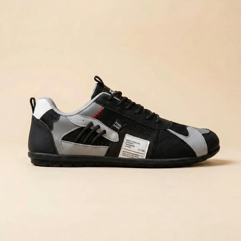 Mateo™ | Zapatillas Retro Gris y Negro