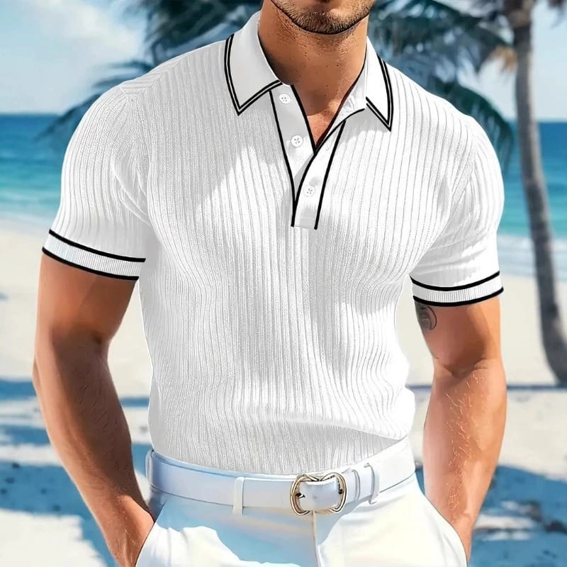 Adrián™ Polo Casual - Azul Claro