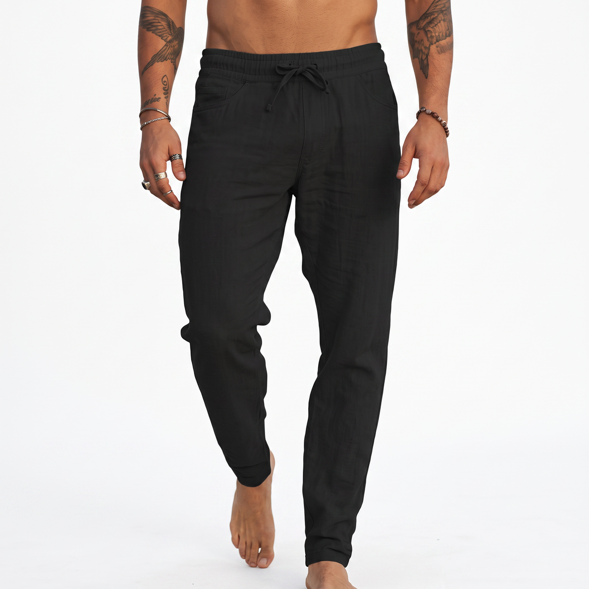 Hugo™ Pantalón de Lino - Negro